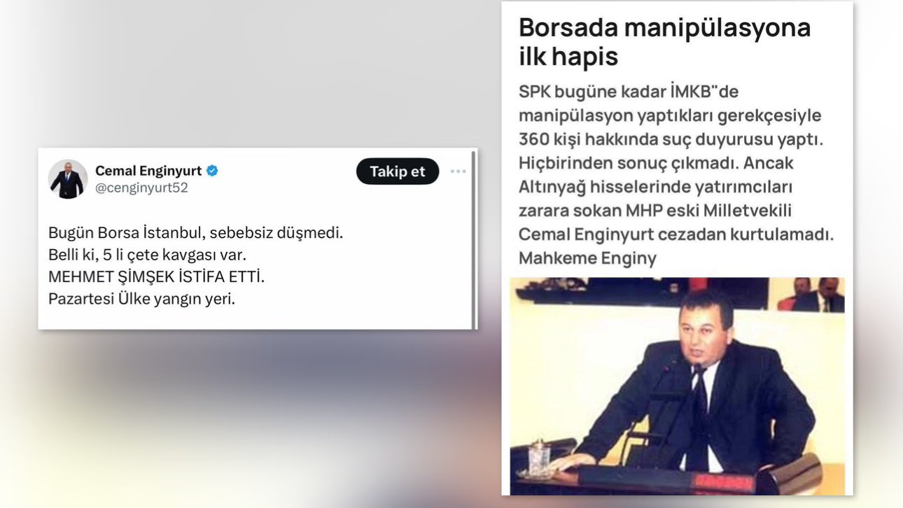 Cemal Enginyurt borsada manipülasyondan 3 yıl hapis cezası almış