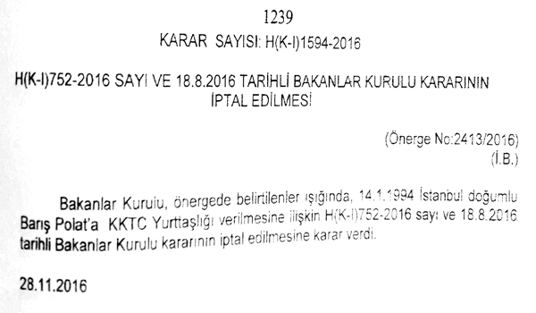 KKTC'de yedi kişinin yurttaşlığı iptal edildi!