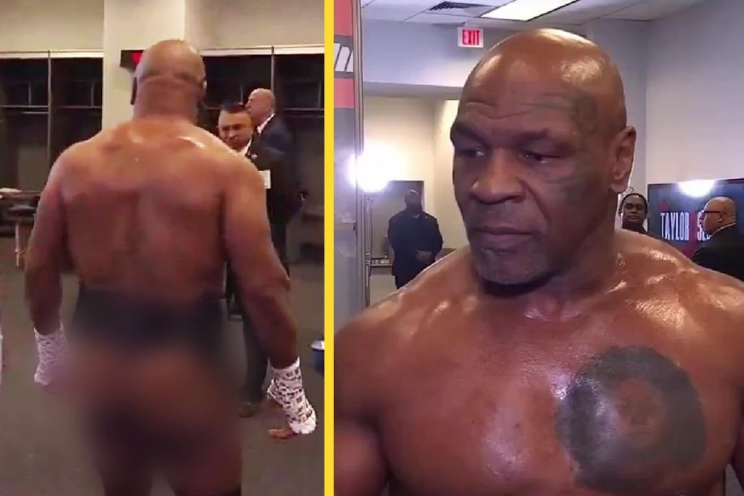 Mike Tyson-Jake Paul maçı öncesi skandal canlı yayın kazası! Tüm dünya çıplak vücudunu gördü!