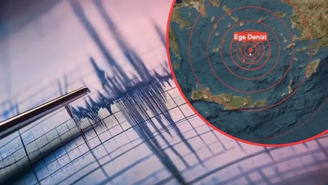Ege Denizi'nde 5.2 büyüklüğünde deprem