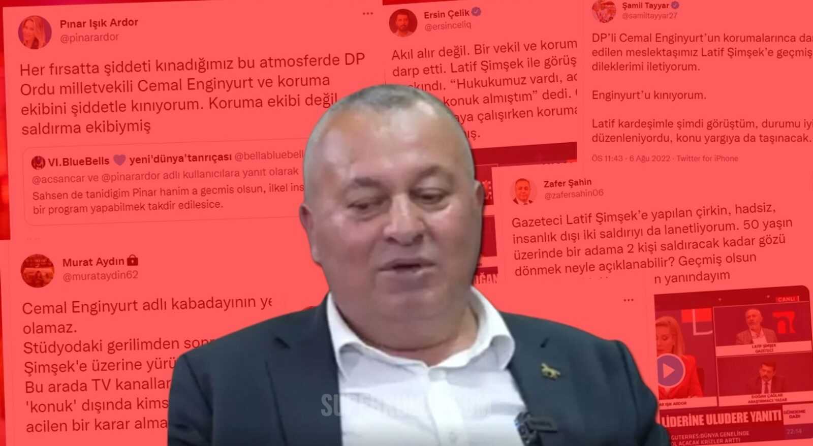 Canlı yayında Latif Şimşek'e saldıran Cemal Enginyurt'a tepki yağdı