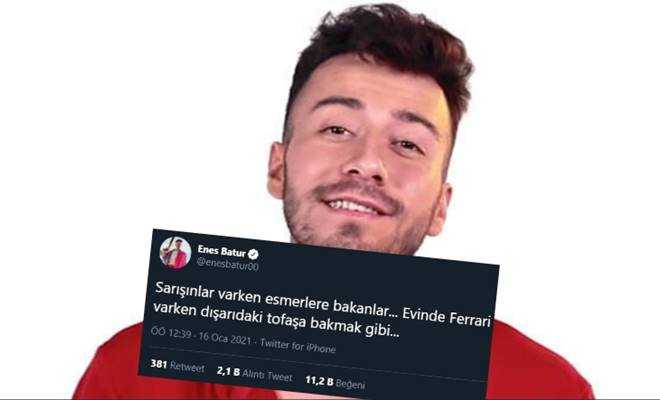 Enes Batur'dan skandal sarışın ve esmer paylaşımı!