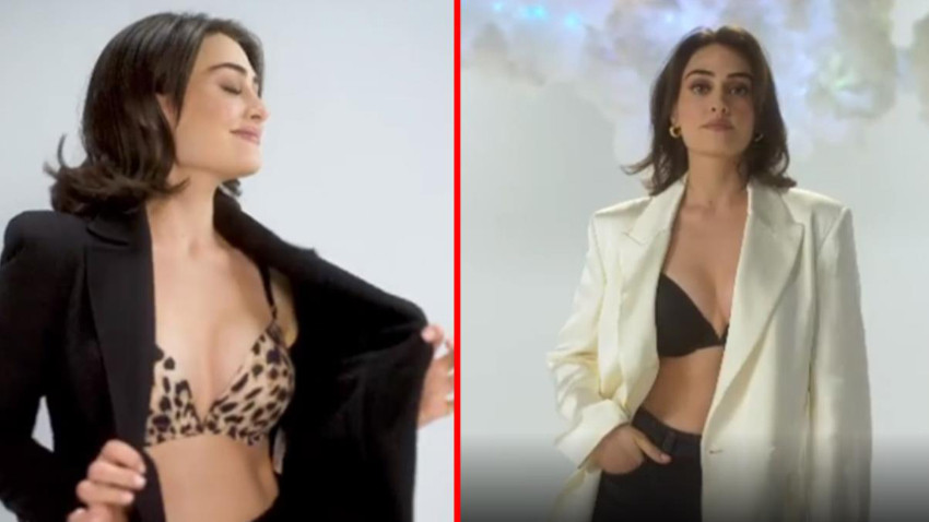 Esra Bilgiç’in iç çamaşırı reklamı tartışma çıkarttı! Tek bir konuda eleştiri aldı…