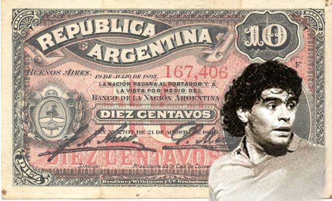 Maradona'nın resmi Arjantin'de banknota basılabilir