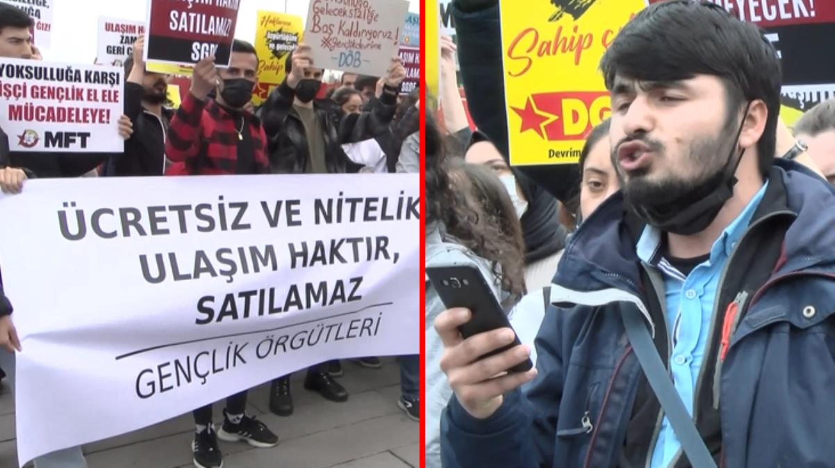 İBB önünde toplu ulaşıma gelen zamlar protesto edildi