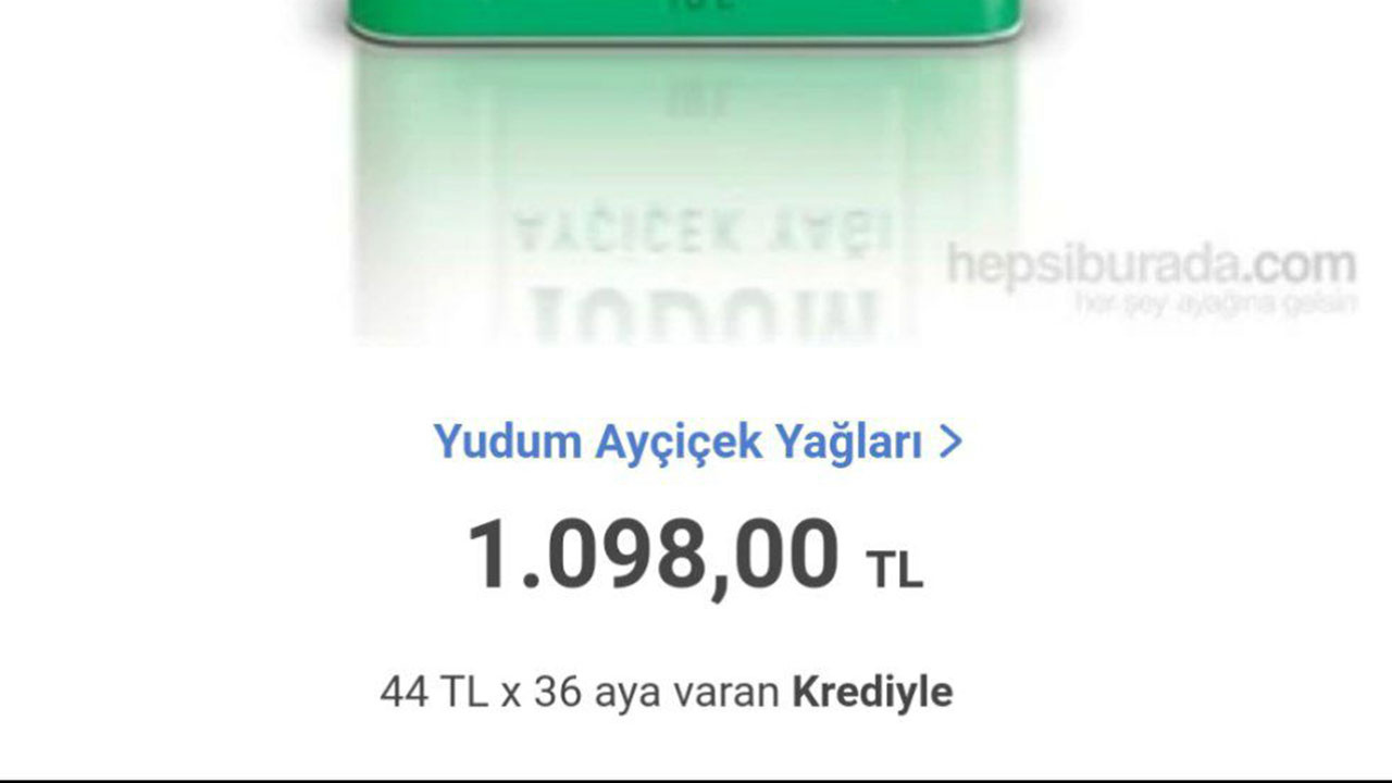 İnternette 36 ay taksitle ayçiçek yağı satışı başladı!