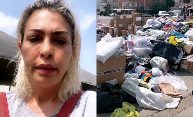 Leyla Bilginel afet yerlerine gönderilen kullanılmış eşyaları görünce isyan etti