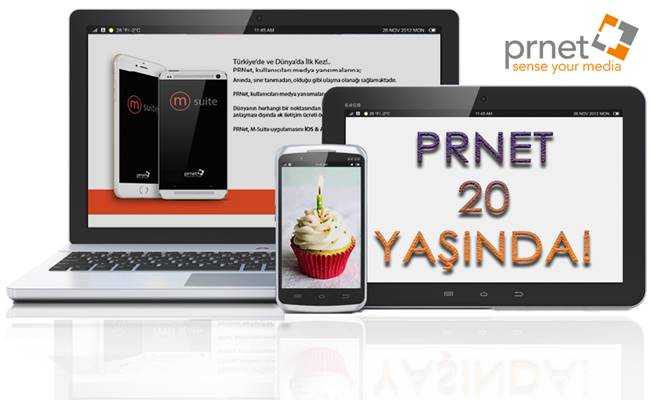 Medya takip ve raporlama ajansı PRNet 20. yılını kutluyor