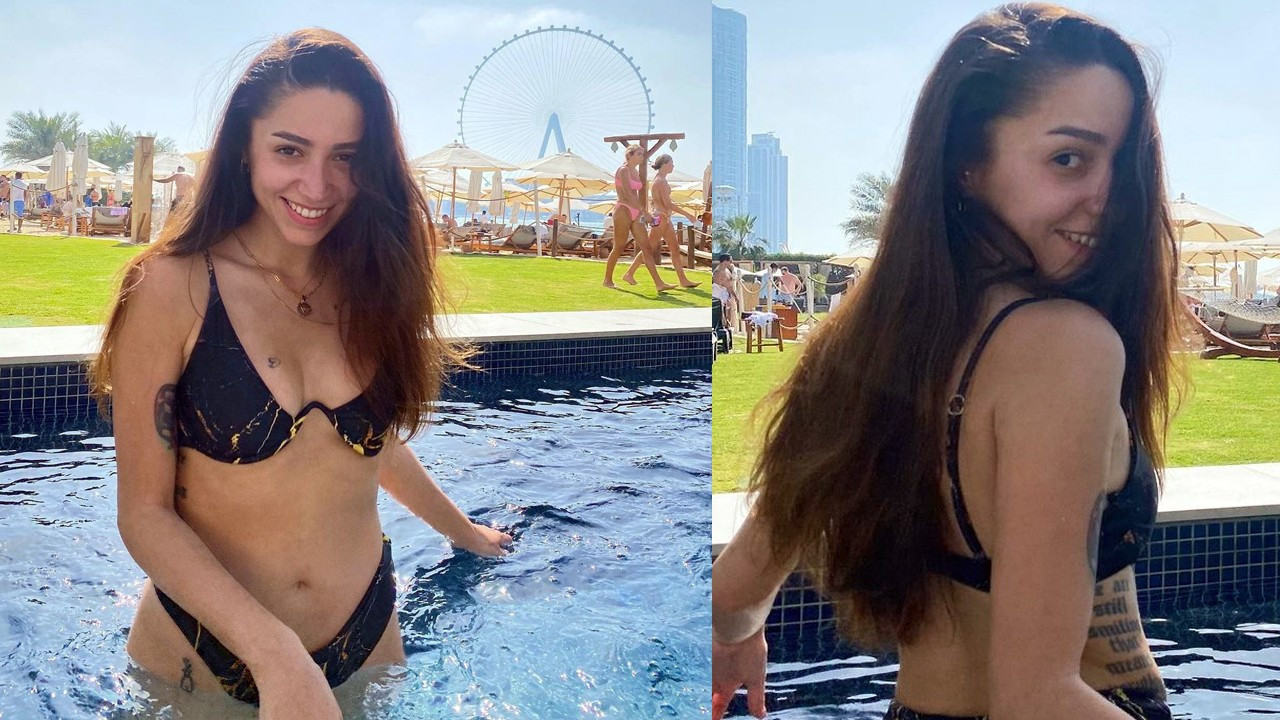 Zeynep Bastık Dubai'den havasını attı